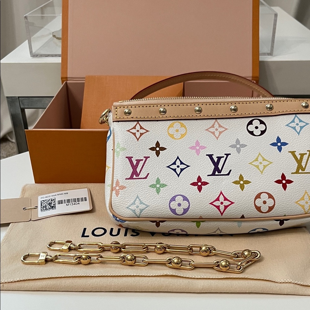 Louis Vuitton Murakami White Pochette